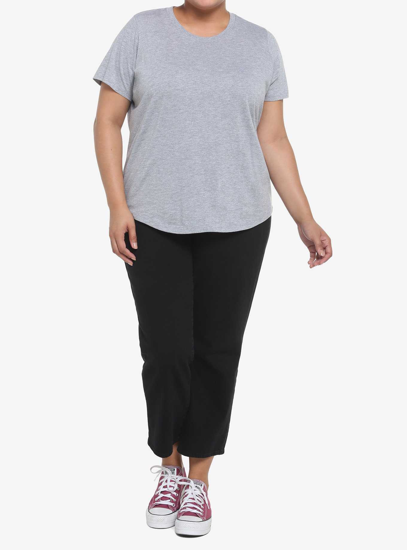 Her Universe Heather Grey Crewneck Favorite T-Shirt Plus Size, , hi-res