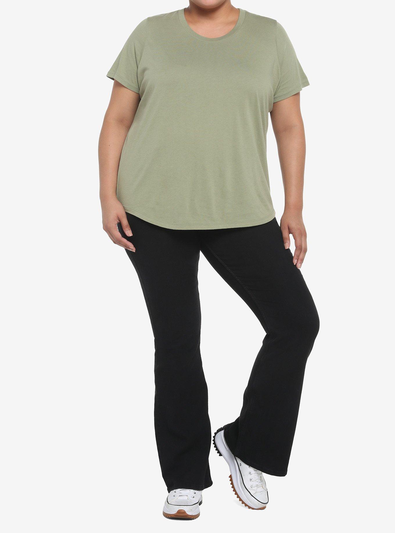 Her Universe Olive Crewneck Favorite T-Shirt Plus Size, , hi-res