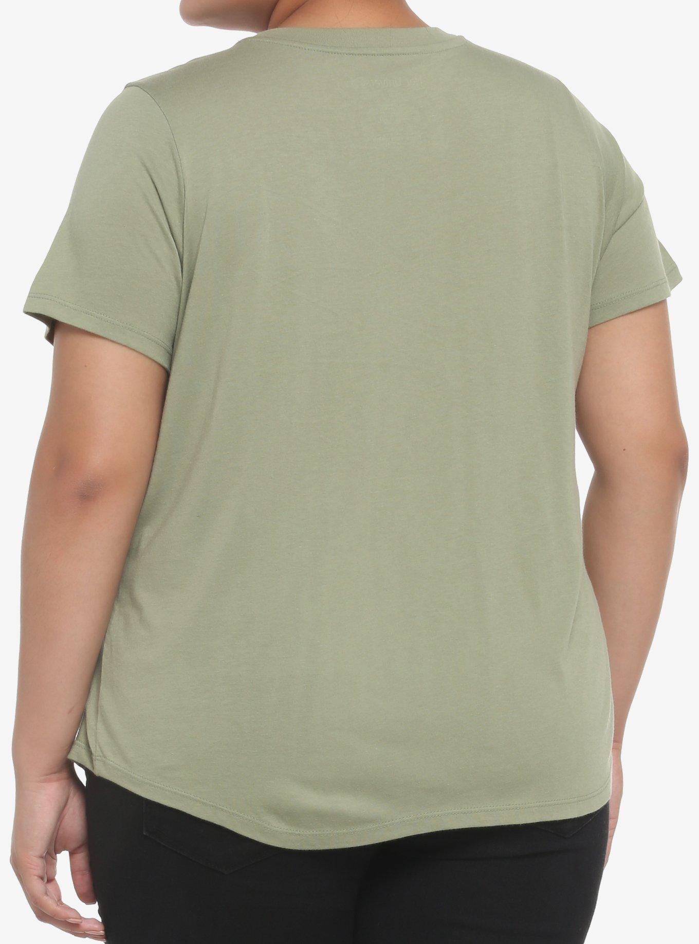 Her Universe Olive Crewneck Favorite T-Shirt Plus Size, OLIVE, alternate