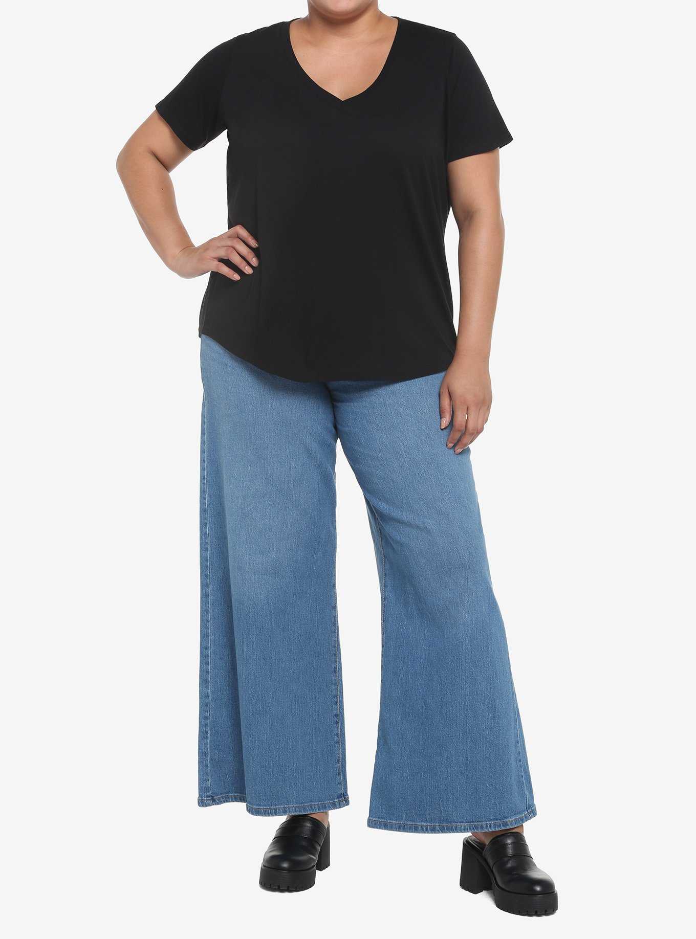Her Universe Black V-Neck Favorite T-Shirt Plus Size, , hi-res
