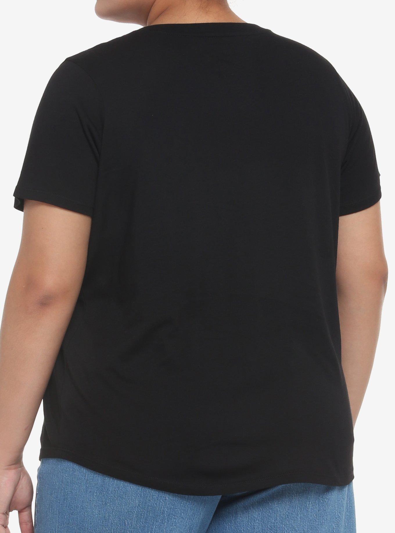 Her Universe Black V-Neck Favorite T-Shirt Plus Size, DEEP BLACK, alternate