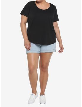 Her Universe Black Scoop Neck Favorite T-Shirt Plus Size, , hi-res