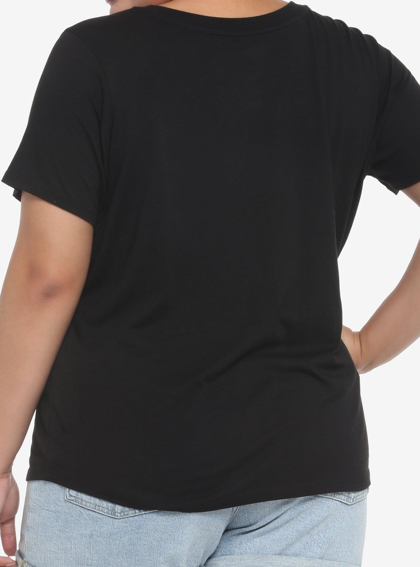 Her Universe Black Scoop Neck Favorite T-Shirt Plus Size, DEEP BLACK, alternate