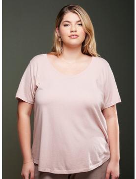 Her Universe Dusty Pink Scoop Neck Favorite T-Shirt Plus Size, , hi-res