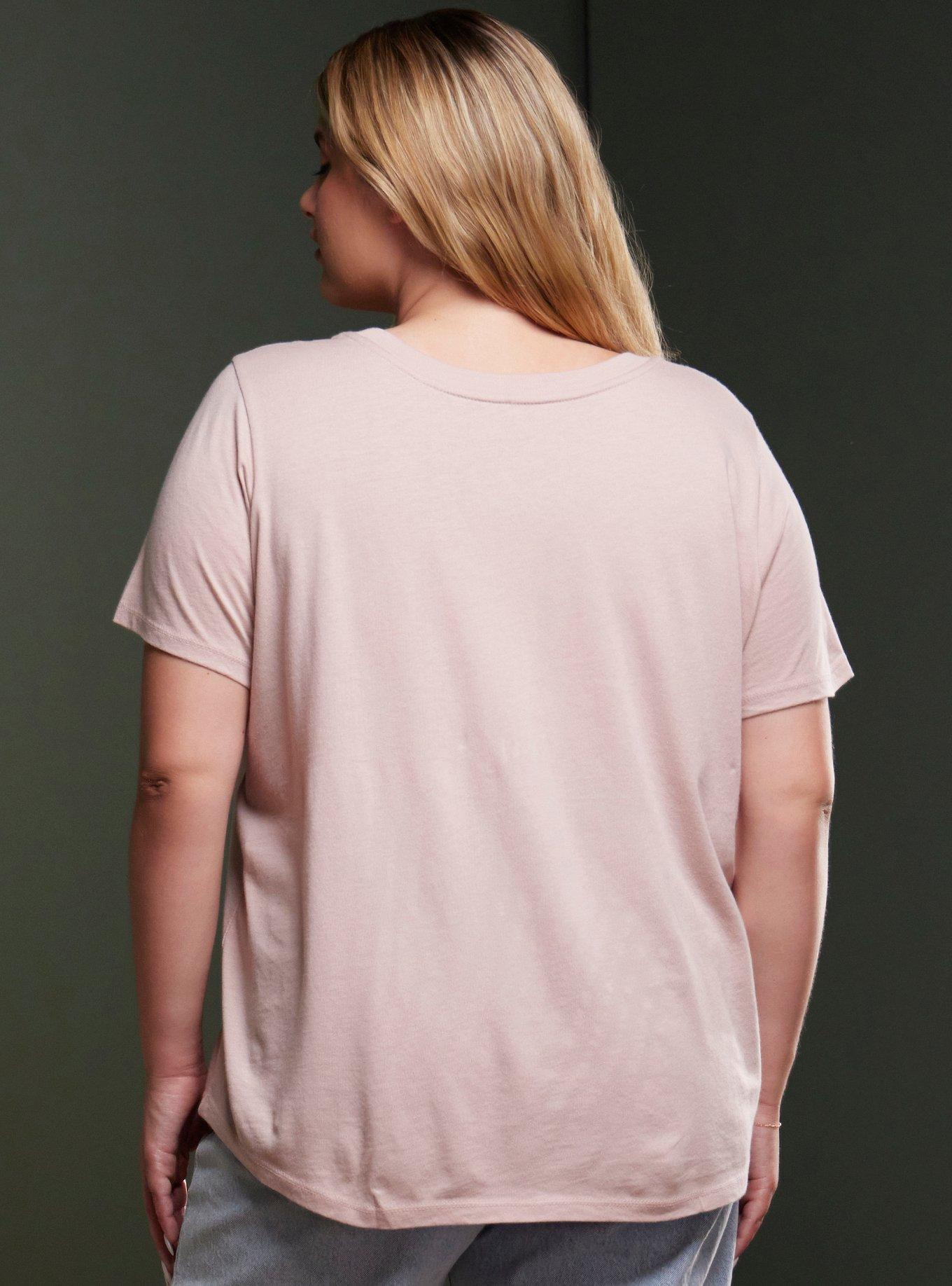 Her Universe Dusty Pink Scoop Neck Favorite T-Shirt Plus Size, OPAL GREY, alternate