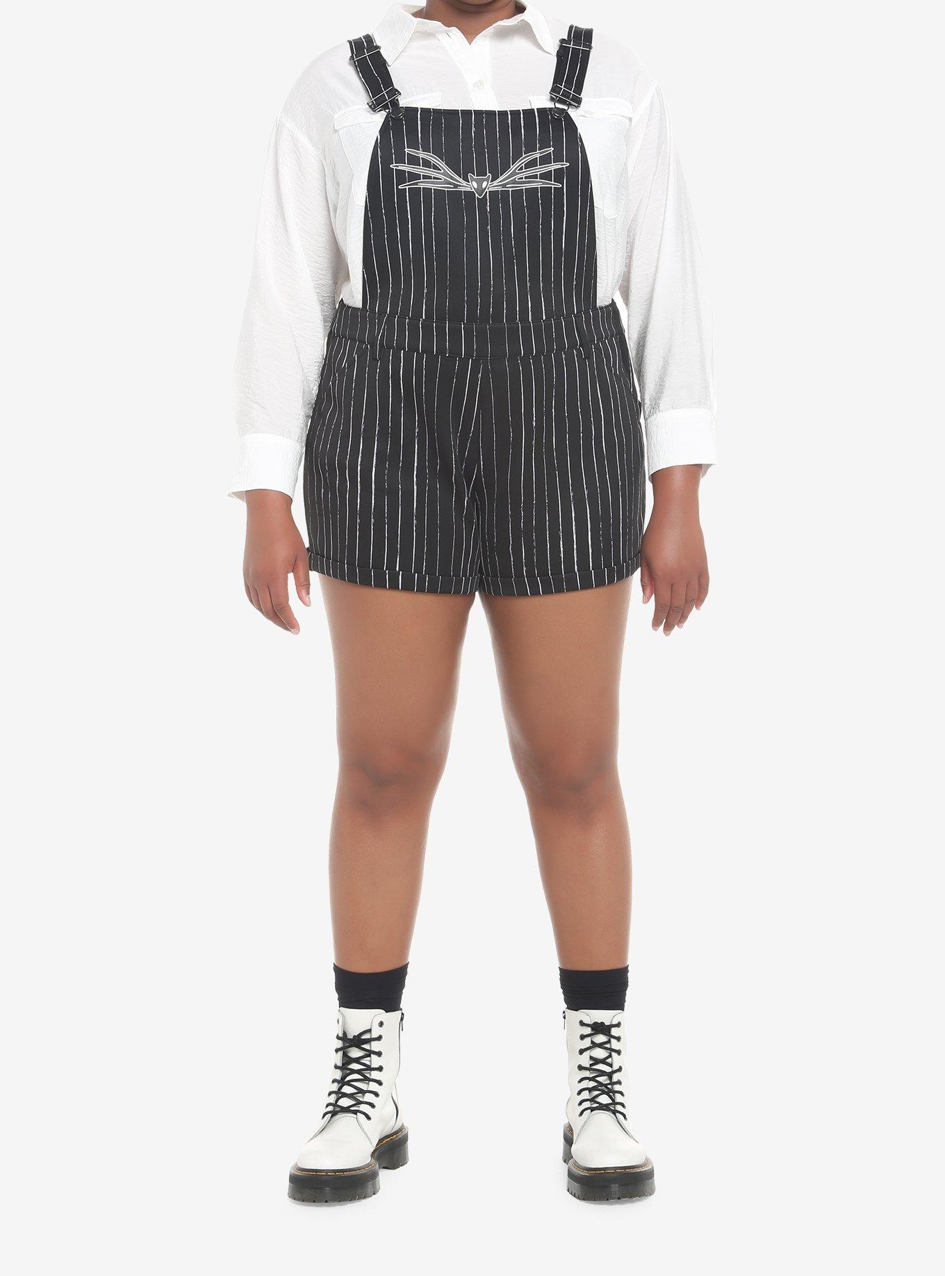 The Nightmare Before Christmas Jack Pinstripe Shortalls Plus Size, MULTI, alternate