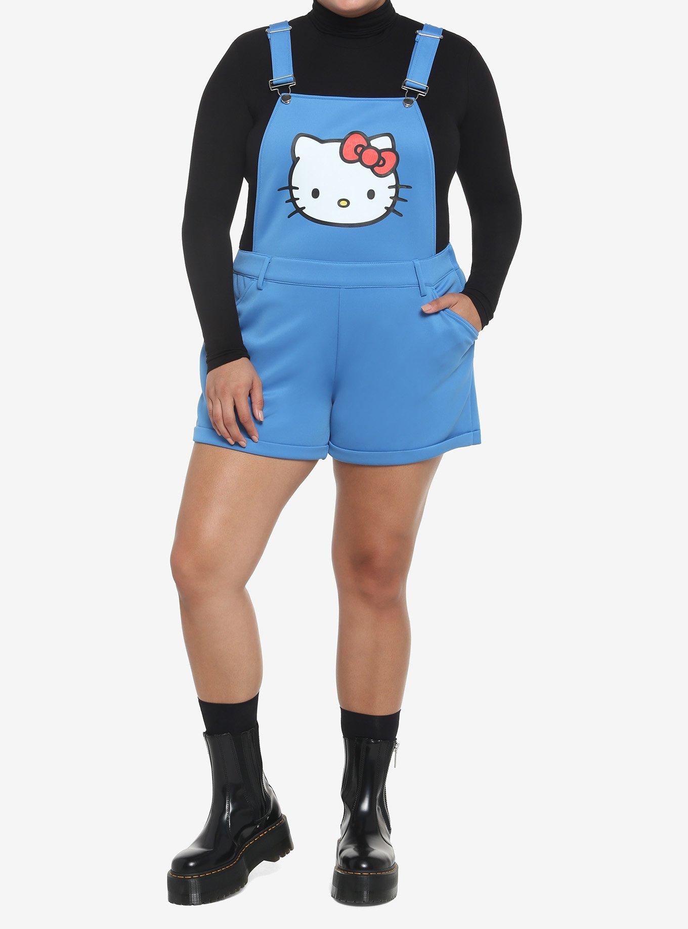 Hello Kitty Blue Shortalls Plus Size, BLUE, alternate