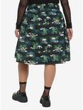 Universal Monsters Creature From The Black Lagoon Allover Print Skirt Plus Size, MULTI, alternate