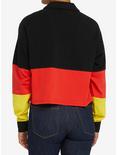 Disney Mickey Mouse Color-Block Crop Long-Sleeve Polo Shirt, MULTI, alternate