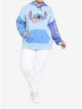 Disney Lilo & Stitch Color-Block Hoodie Plus Size, BLUE, alternate