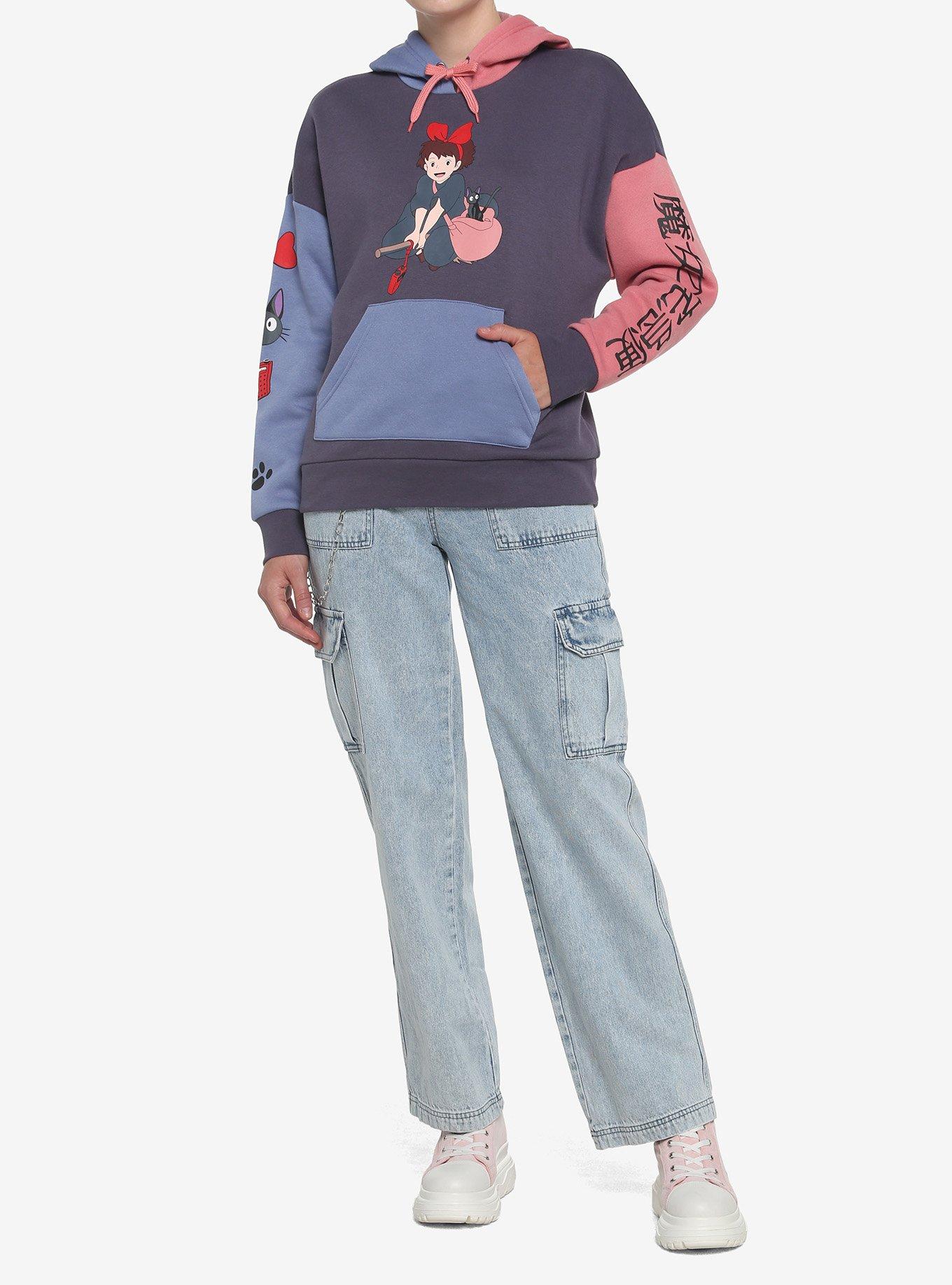 Her Universe Studio Ghibli Kiki's Delivery Service Color-Block Hoodie, PINK  PURPLE, alternate