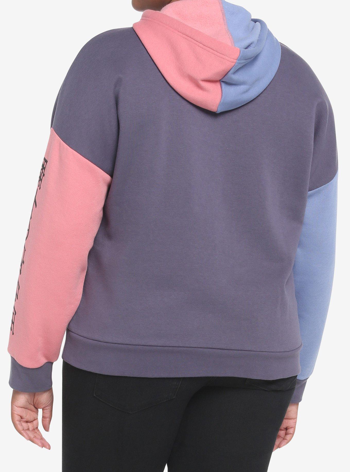 Her Universe Studio Ghibli Kiki's Delivery Service Color-Block Hoodie Plus Size, PINK  PURPLE, alternate
