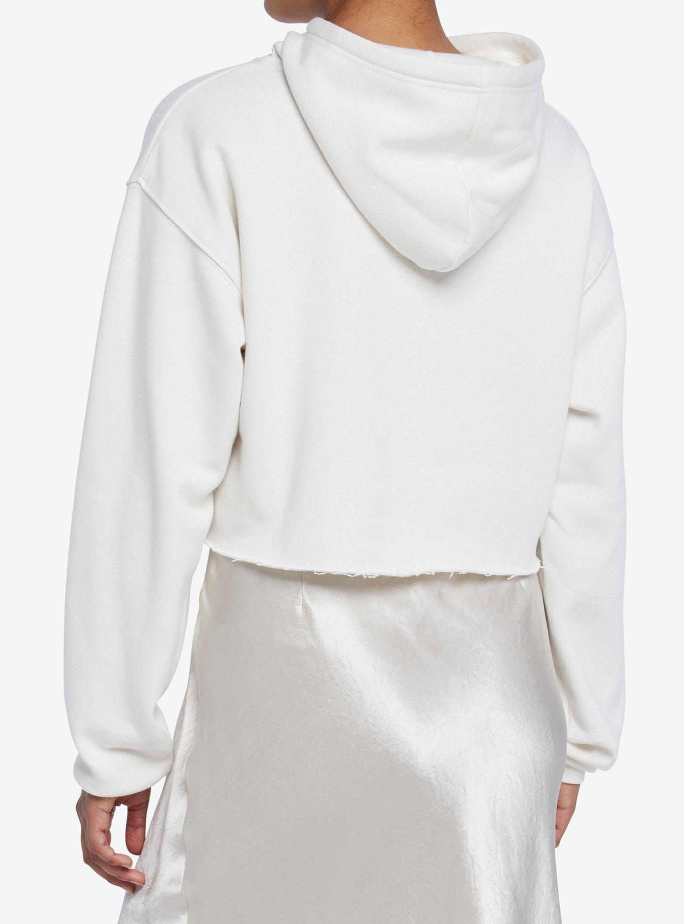 Guild Of Calamity Mushroom Girls Crop Hoodie By Stephanie Bayles, IVORY, alternate