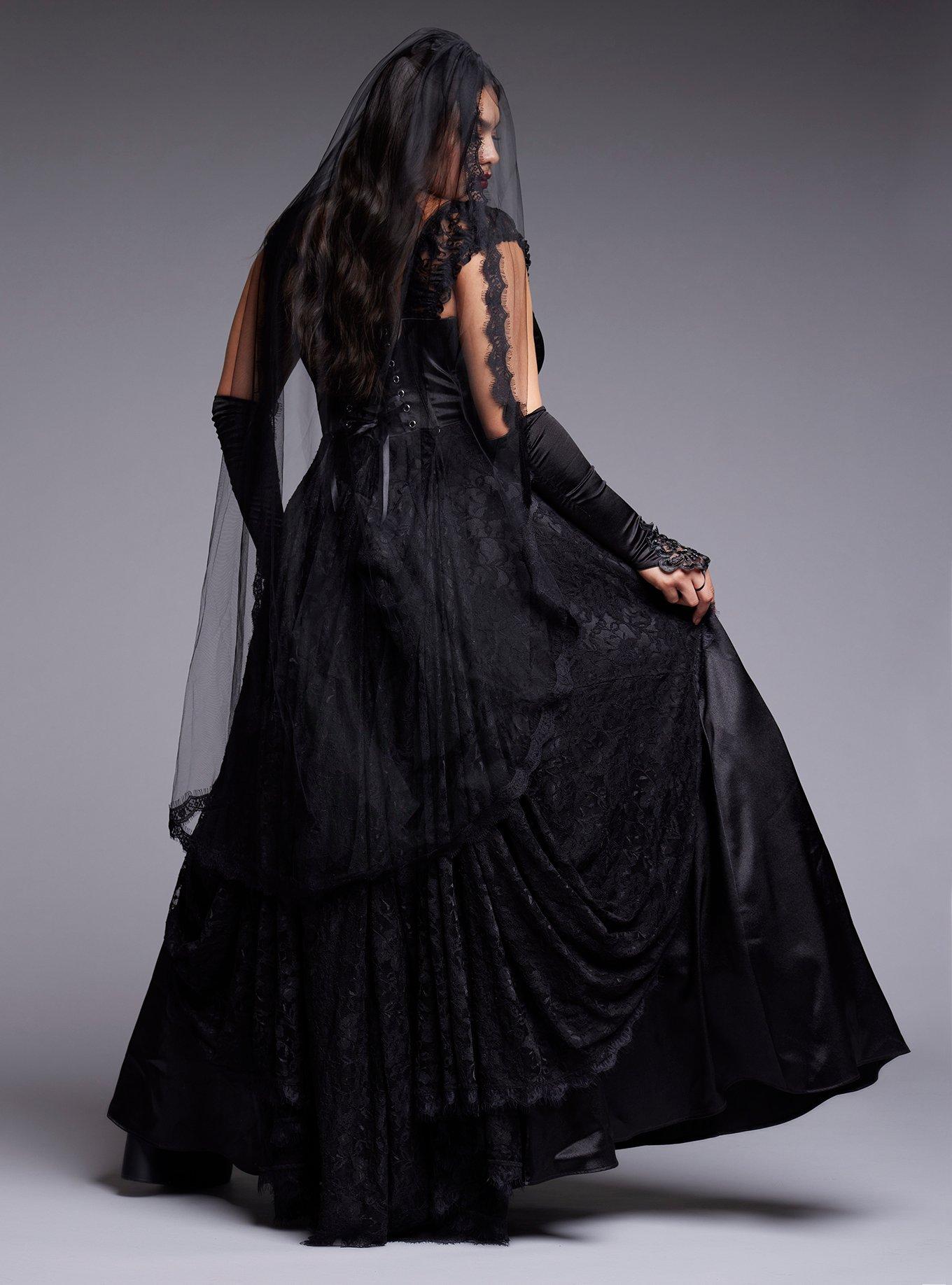 Black Lace Gothic Special Occasion Dress Plus Size Limited Edition