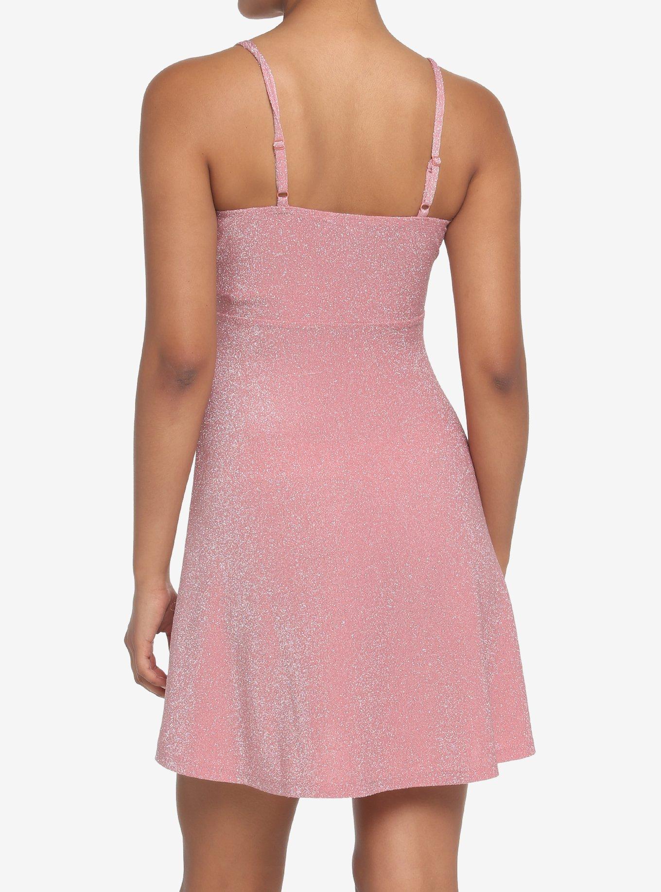 Mauve Sparkle Bustier Dress, MAUVE, alternate