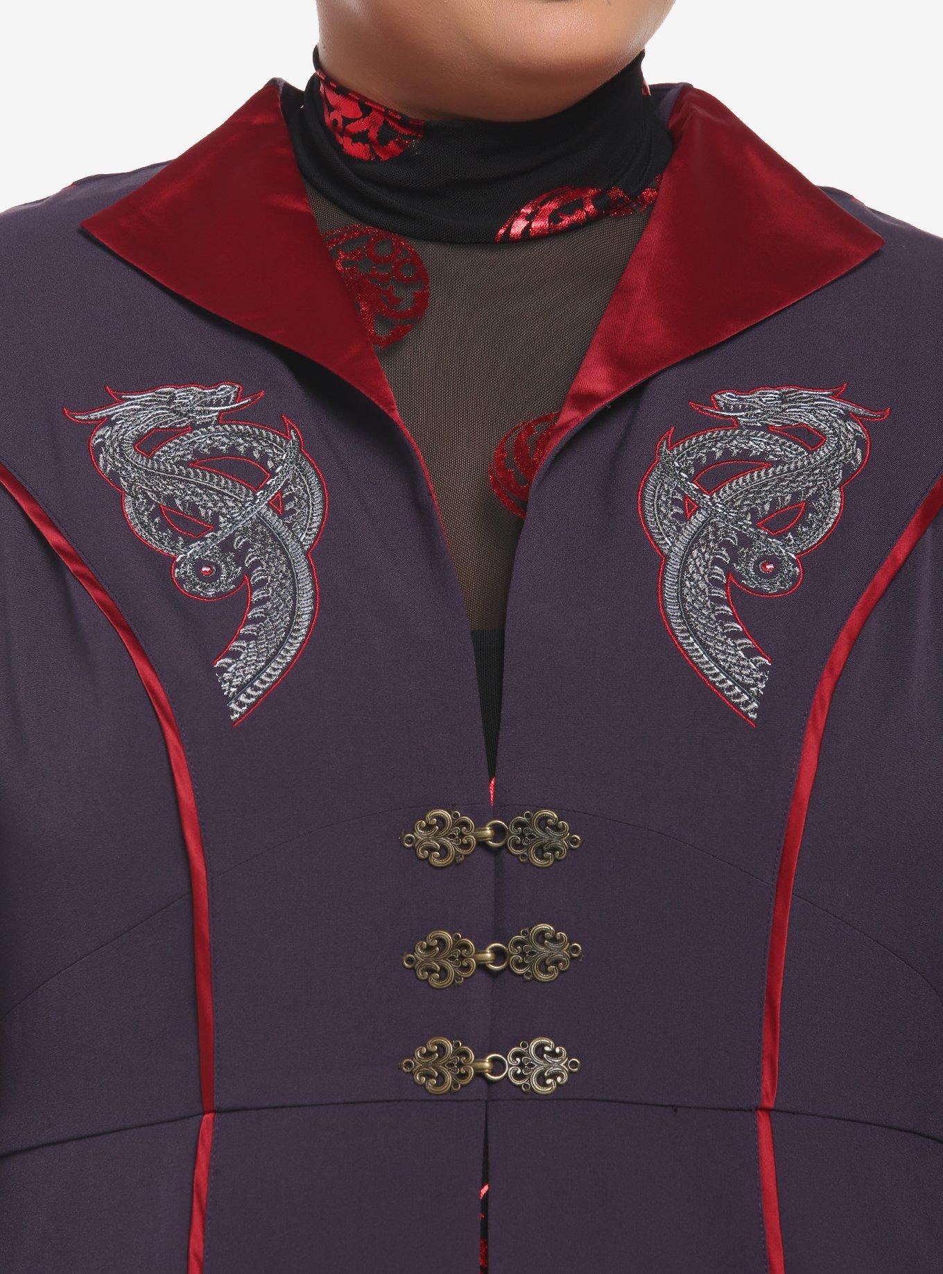 House Of The Dragon Rhaenyra Targaryen Waistcoat Plus Size, BLACK  RED, alternate