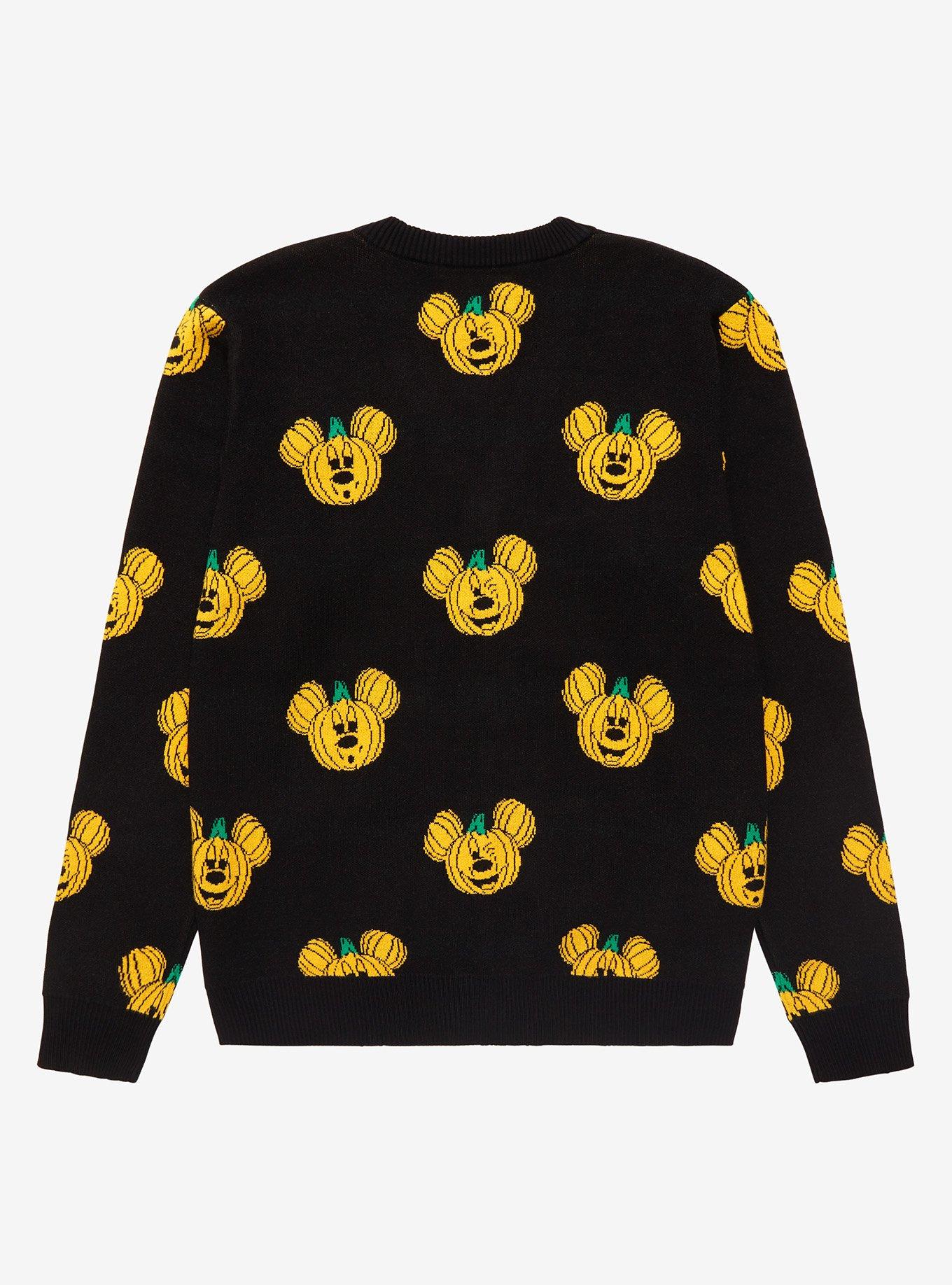 Cakeworthy Disney Mickey Mouse Jack-O&rsquo;Lantern Expressions Women&rsquo;s Cardigan - BoxLunch Exclusive, BLACK, alternate