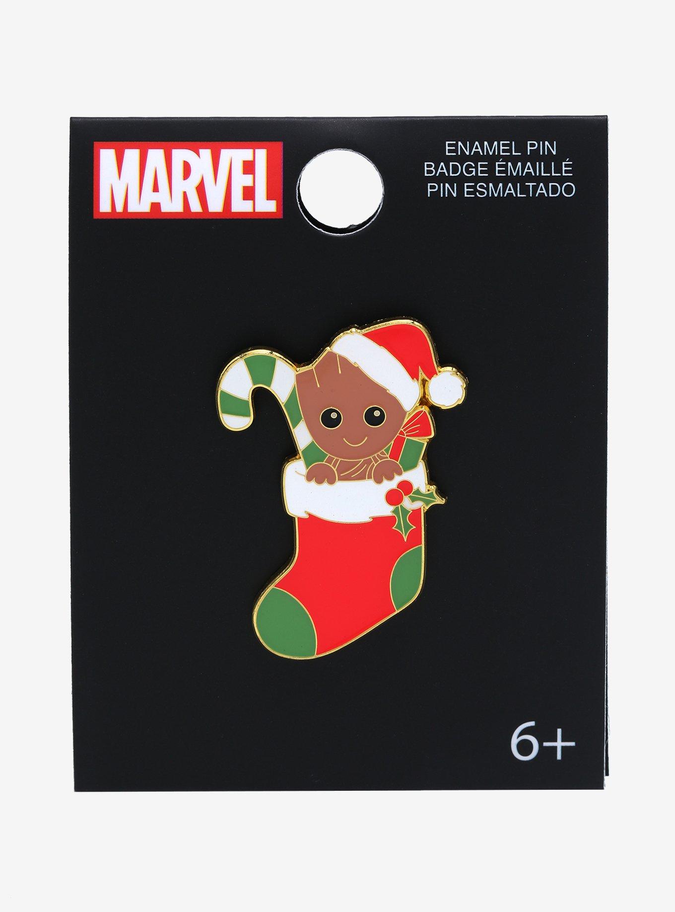 Loungefly Guardians of the Galaxy Groot Stocking Enamel Pin - BoxLunch Exclusive , , alternate