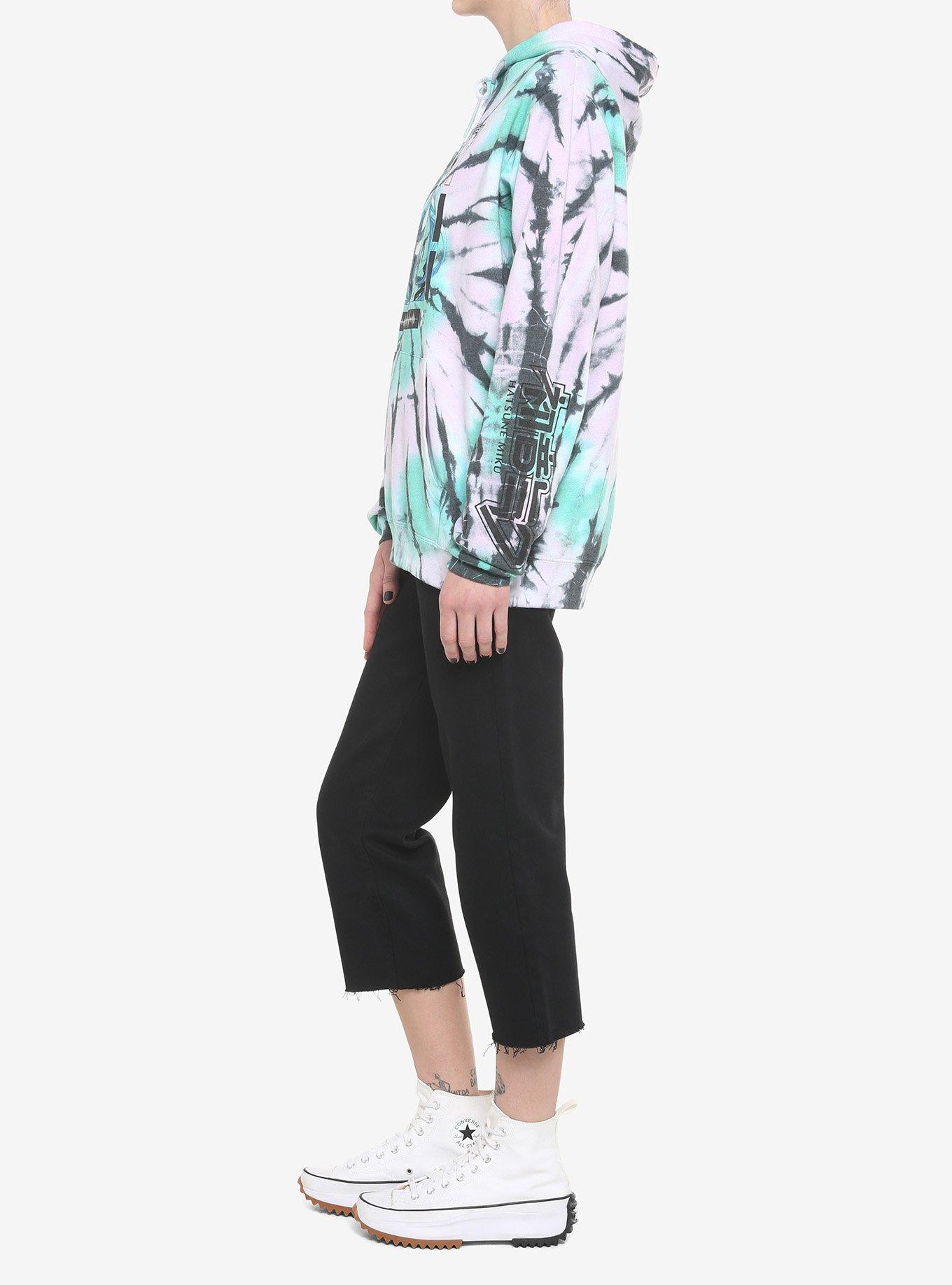 Hatsune Miku Crypton Tie-Dye Girls Hoodie, MULTI, alternate