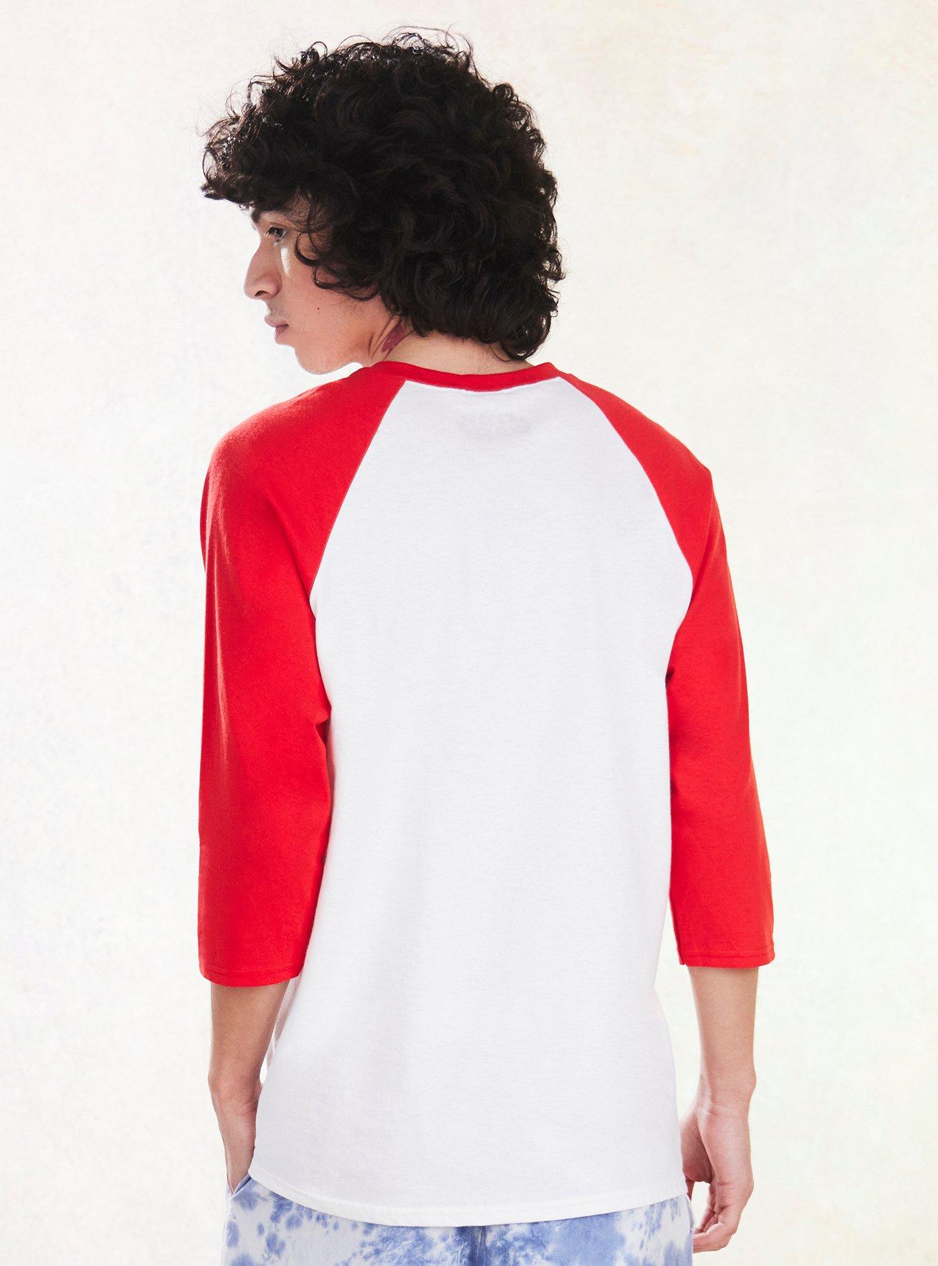 Our Universe Star Wars Logo Droids Raglan T-Shirt, RED  WHITE, alternate