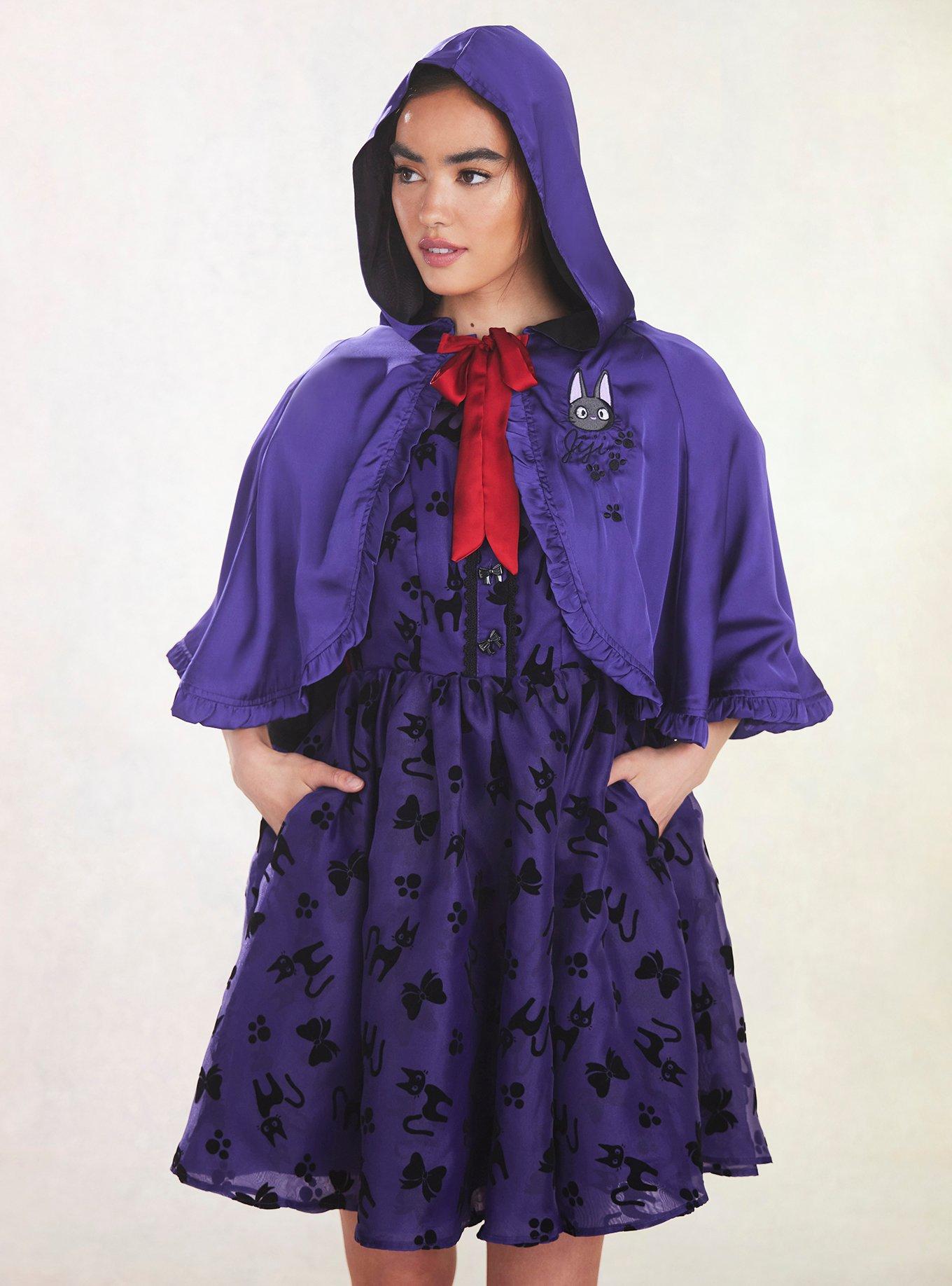 Her Universe Kiki's Delivery Service Jiji Capelet, DARK PURPLE, alternate