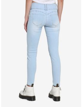 Hot Topic Blackheart Jeans Pants Super Skinny Cat Print  Stretch Hot Topic sz 1 *W-16* 