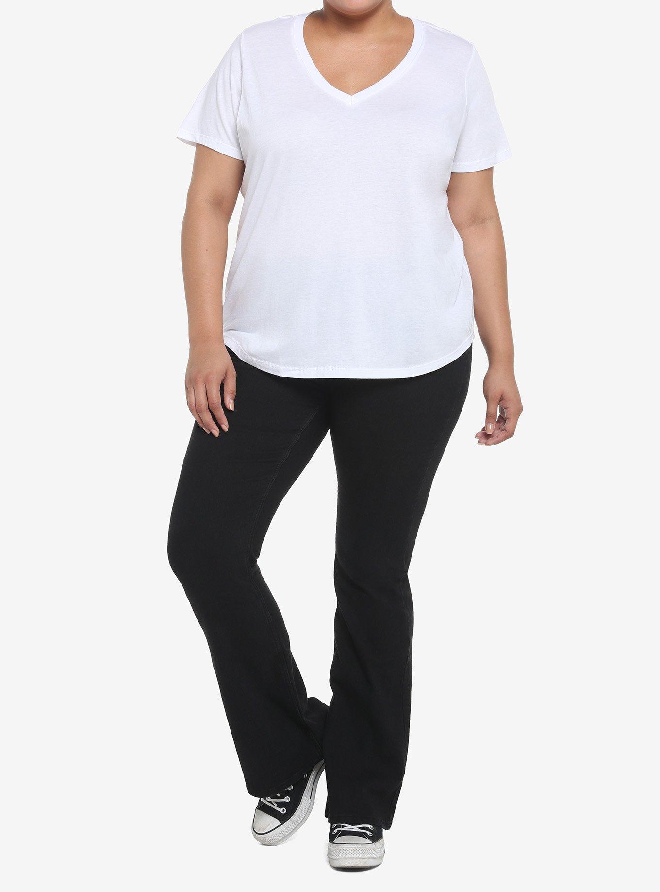 Her Universe White V-Neck Favorite T-Shirt Plus Size, , hi-res