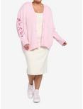 Pink Mushroom Girls Cardigan Plus Size, PINK, alternate