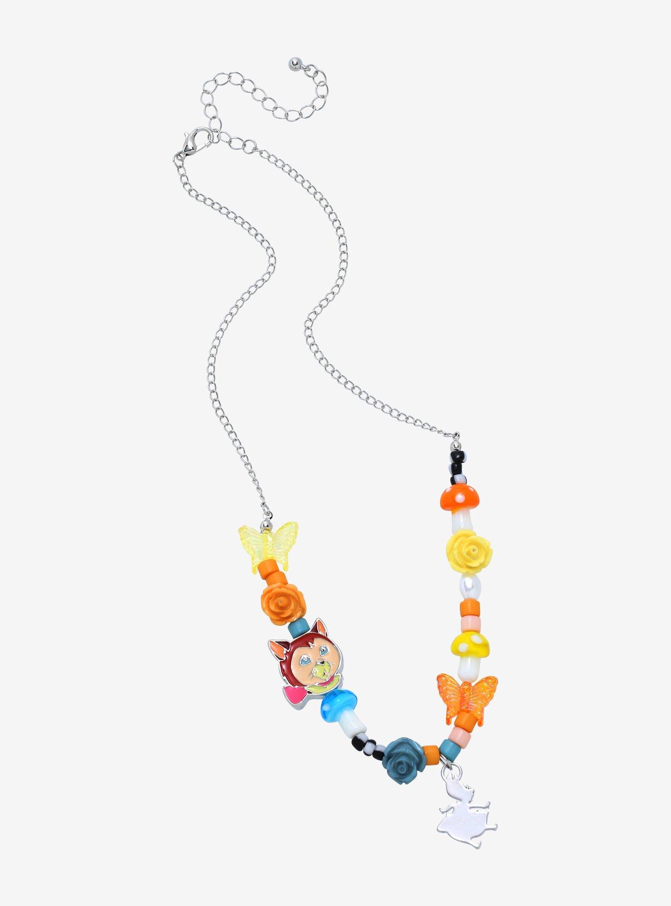 Disney Alice in Wonderland Alice & Dinah Beaded Necklace - BoxLunch Exclusive , , alternate
