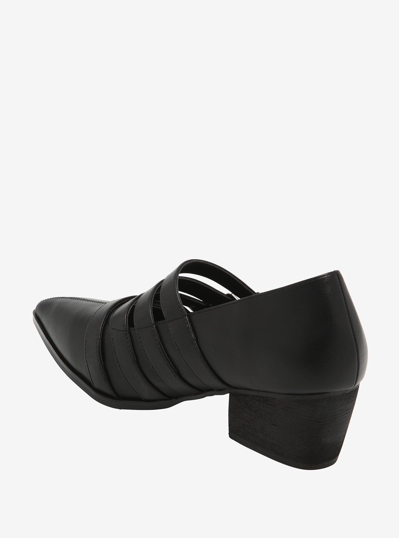 Strange Cvlt Black Coven Heels, , hi-res