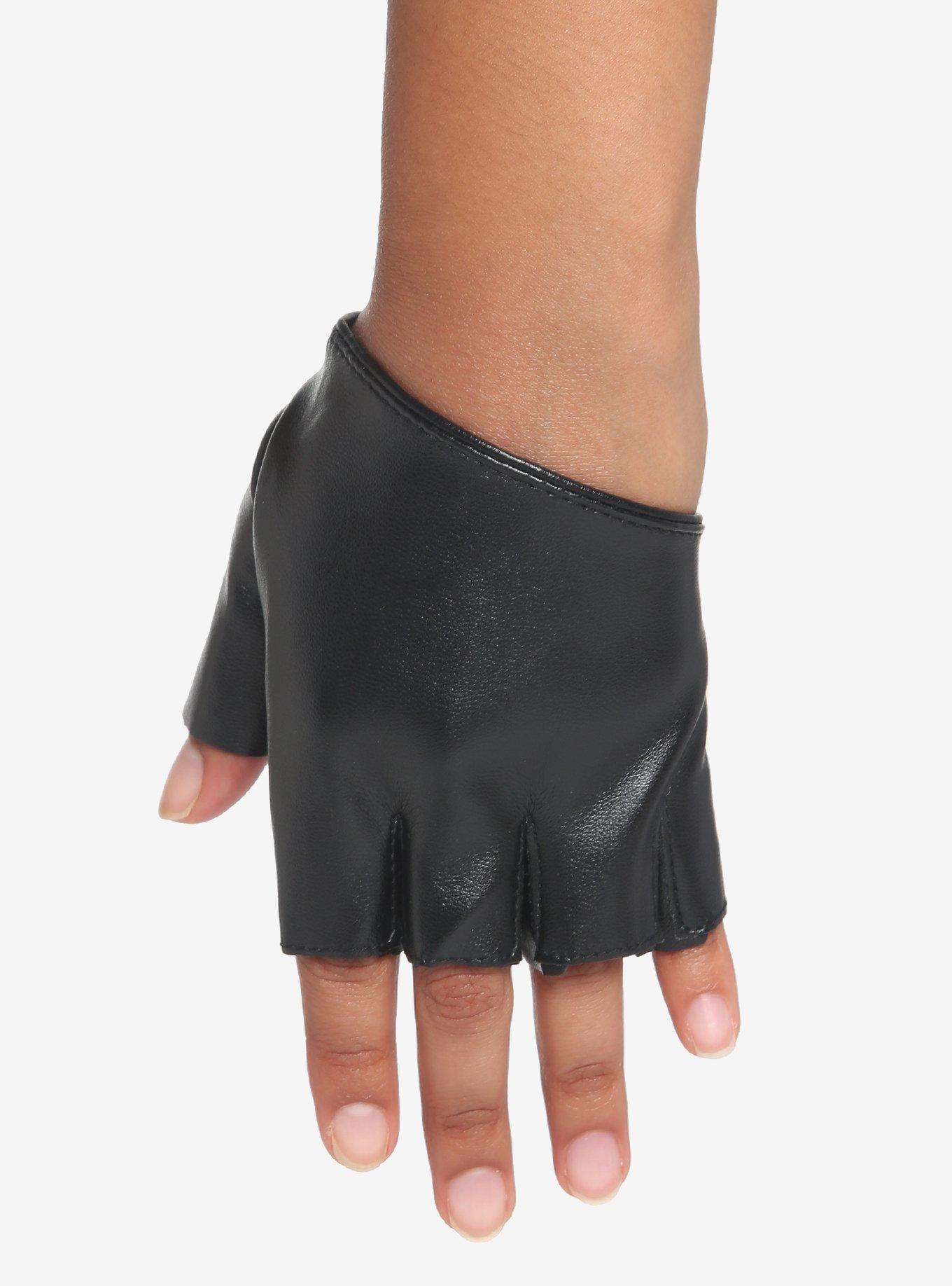 Black Moto Gloves, , alternate