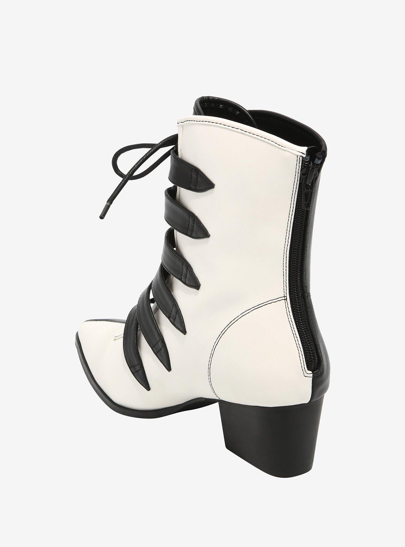 Strange Cvlt X Ash Costello Black & White Coven Boots, BLACK, alternate