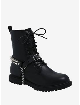 Spikes & Chains Boot Strap Set, , hi-res