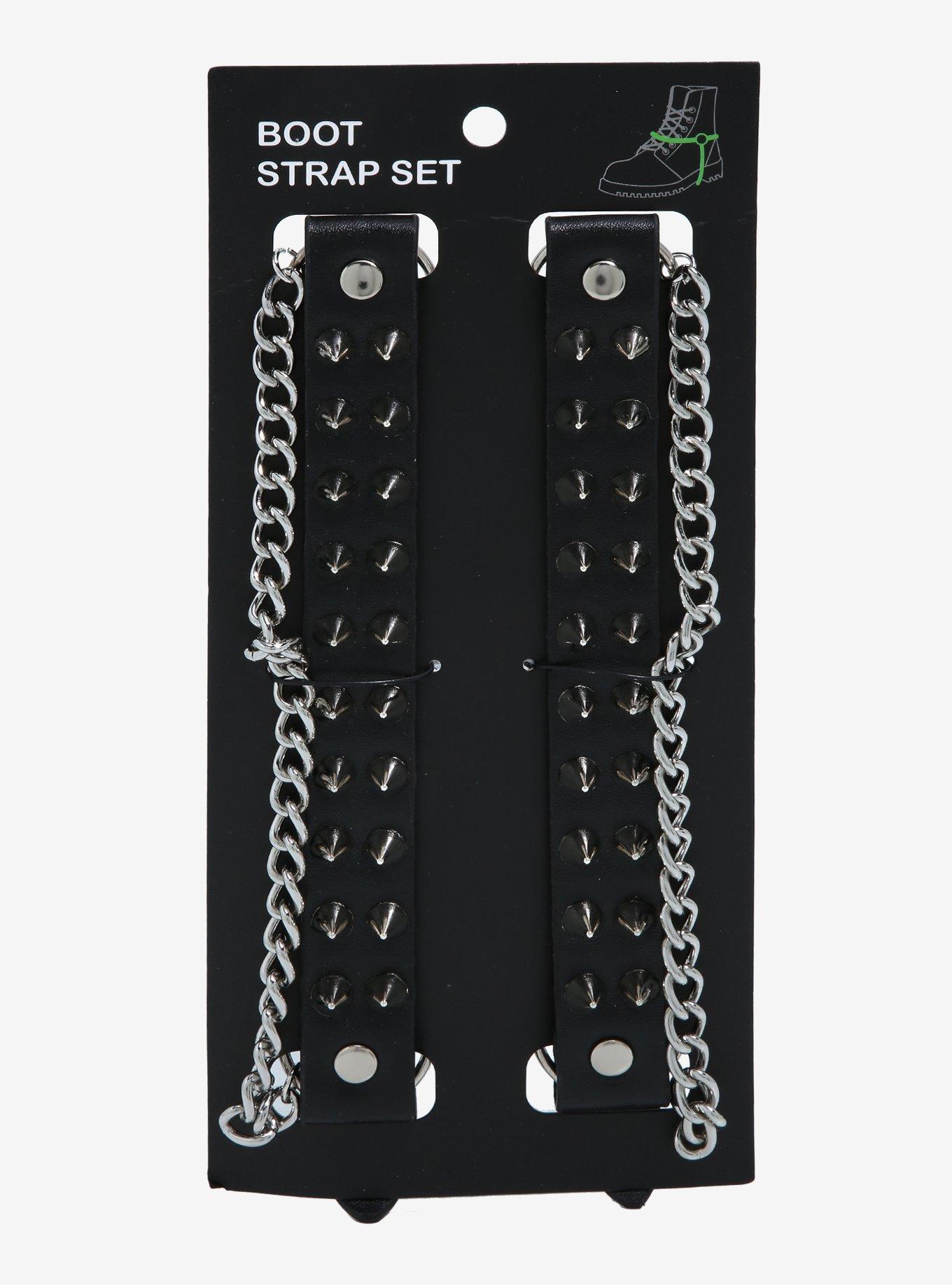 Spikes & Chains Boot Strap Set, , alternate