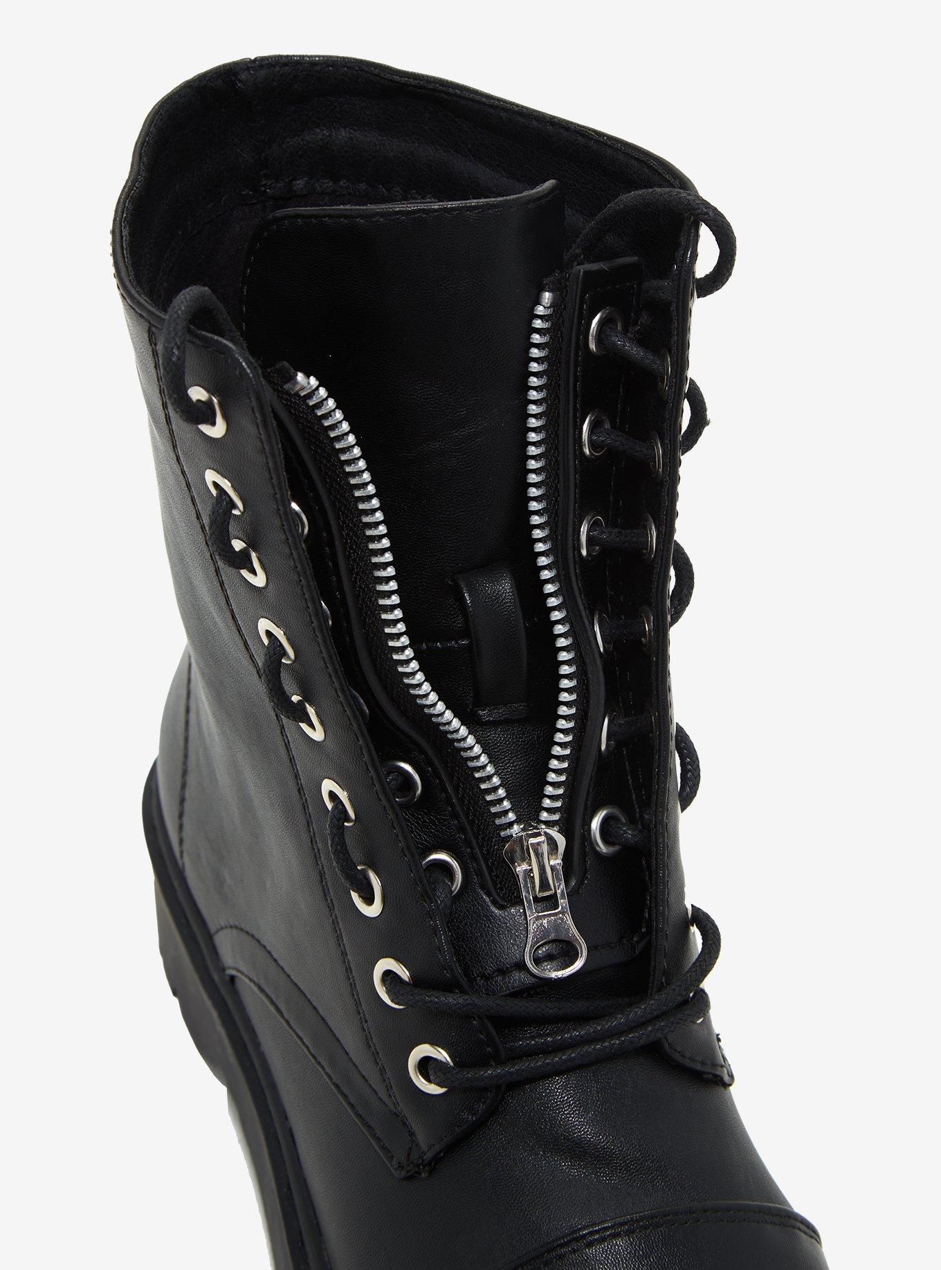 Black & Silver Shoe Lace Zipper Set, , alternate