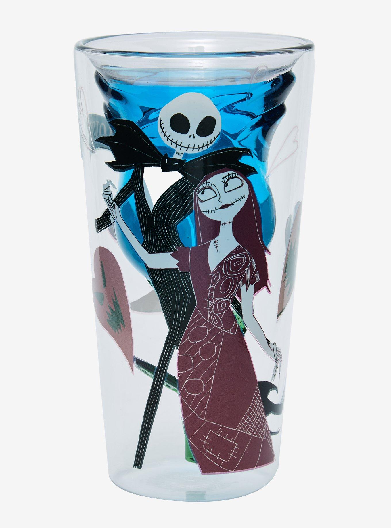 Disney The Nightmare Before Christmas Misfit Love Figural Rose Pint Glass - BoxLunch Exclusive, , alternate