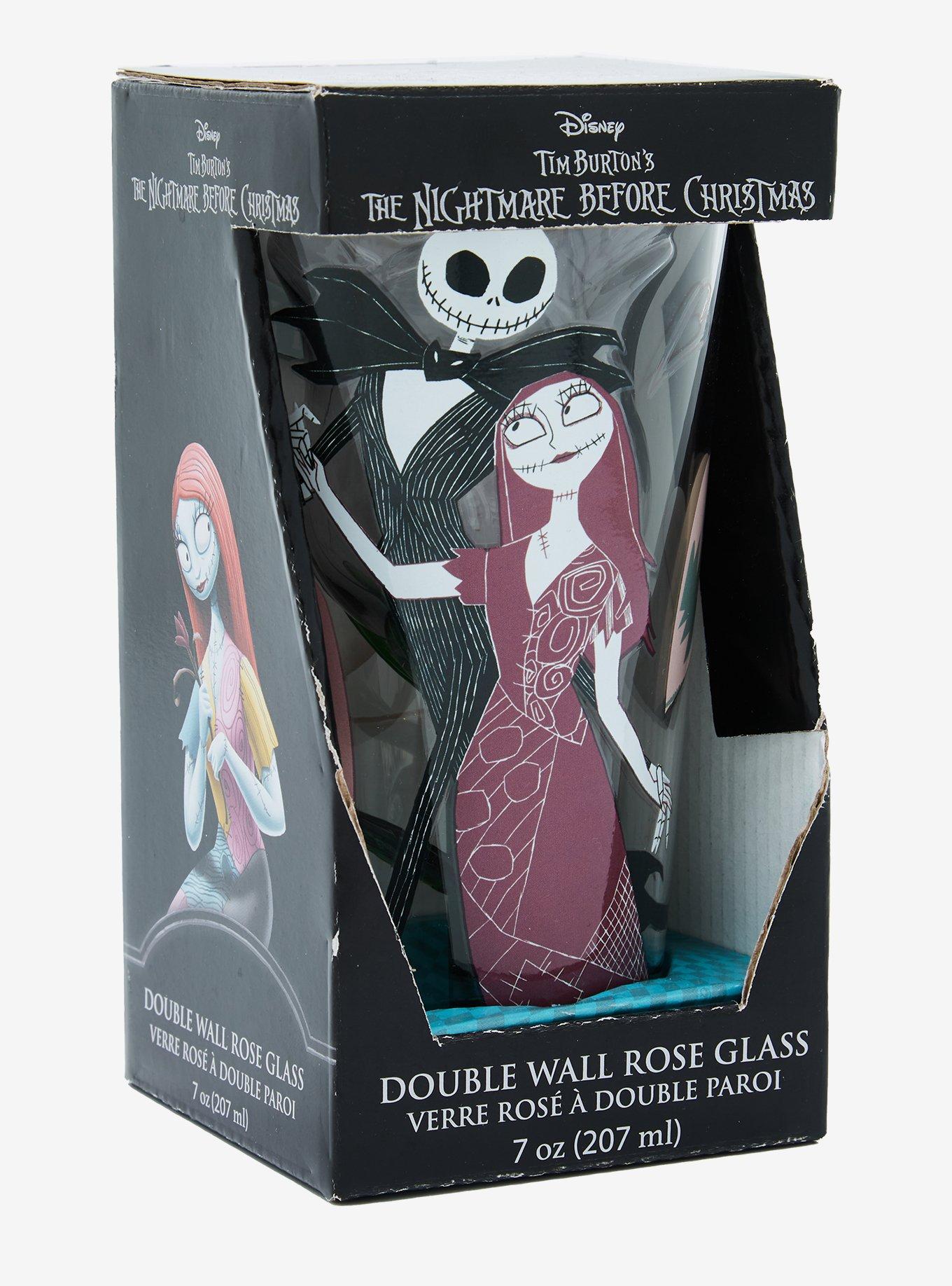 Disney The Nightmare Before Christmas Misfit Love Figural Rose Pint Glass - BoxLunch Exclusive, , alternate