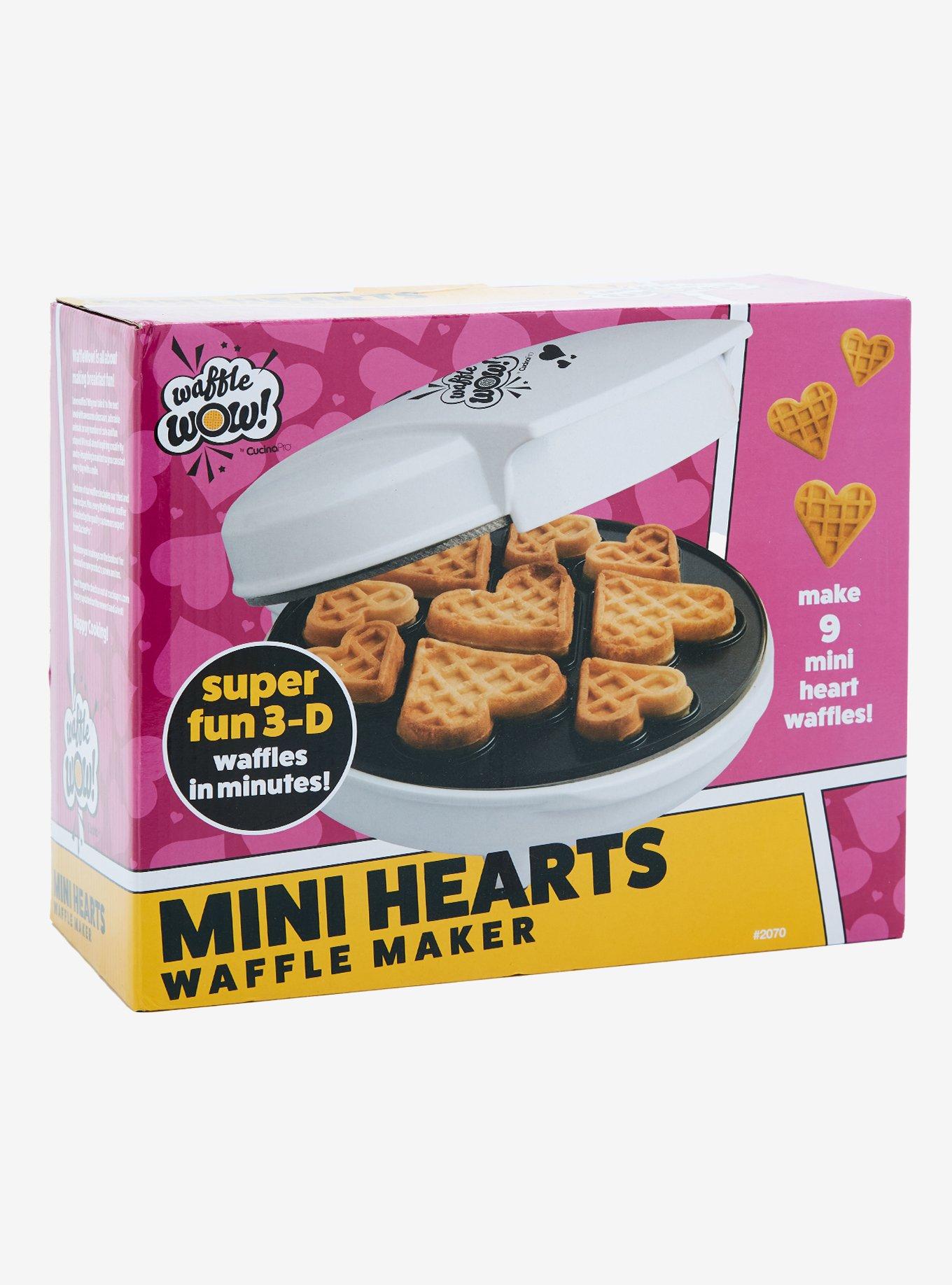 Waffle Wow Mini Hearts Waffle Maker, , alternate