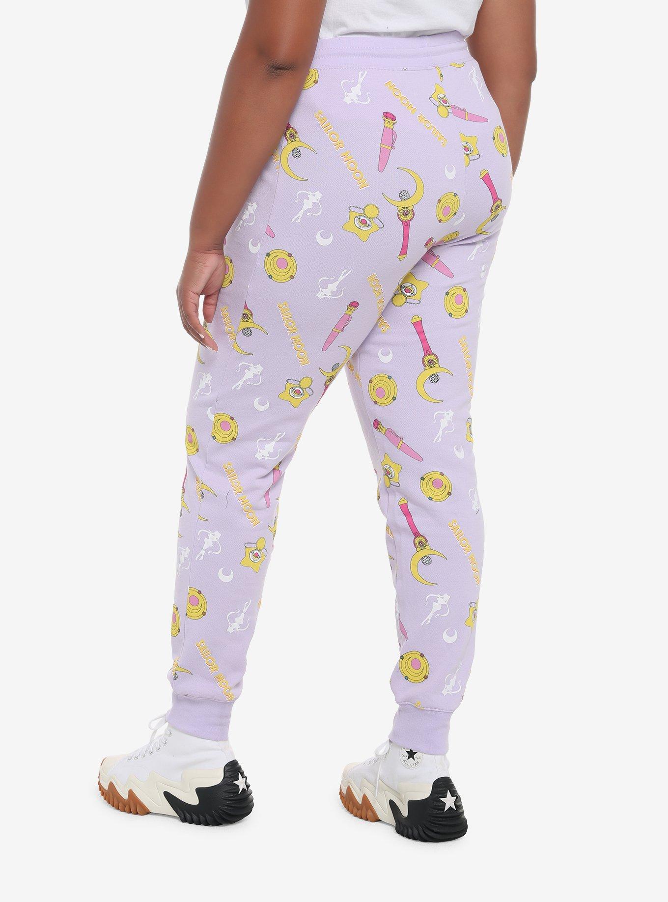 Sailor Moon Allover Print Girls Jogger Sweatpants Plus Size, MULTI, alternate