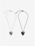 Spiderweb Heart Floral Necklace Set, , alternate