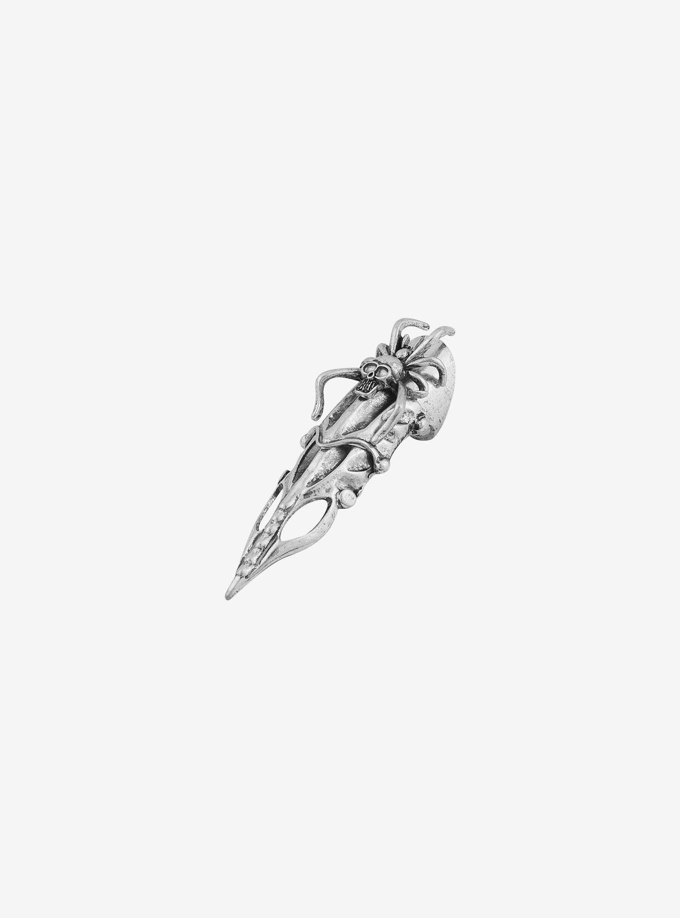 Spider Skull Full Finger Armor Ring, , alternate