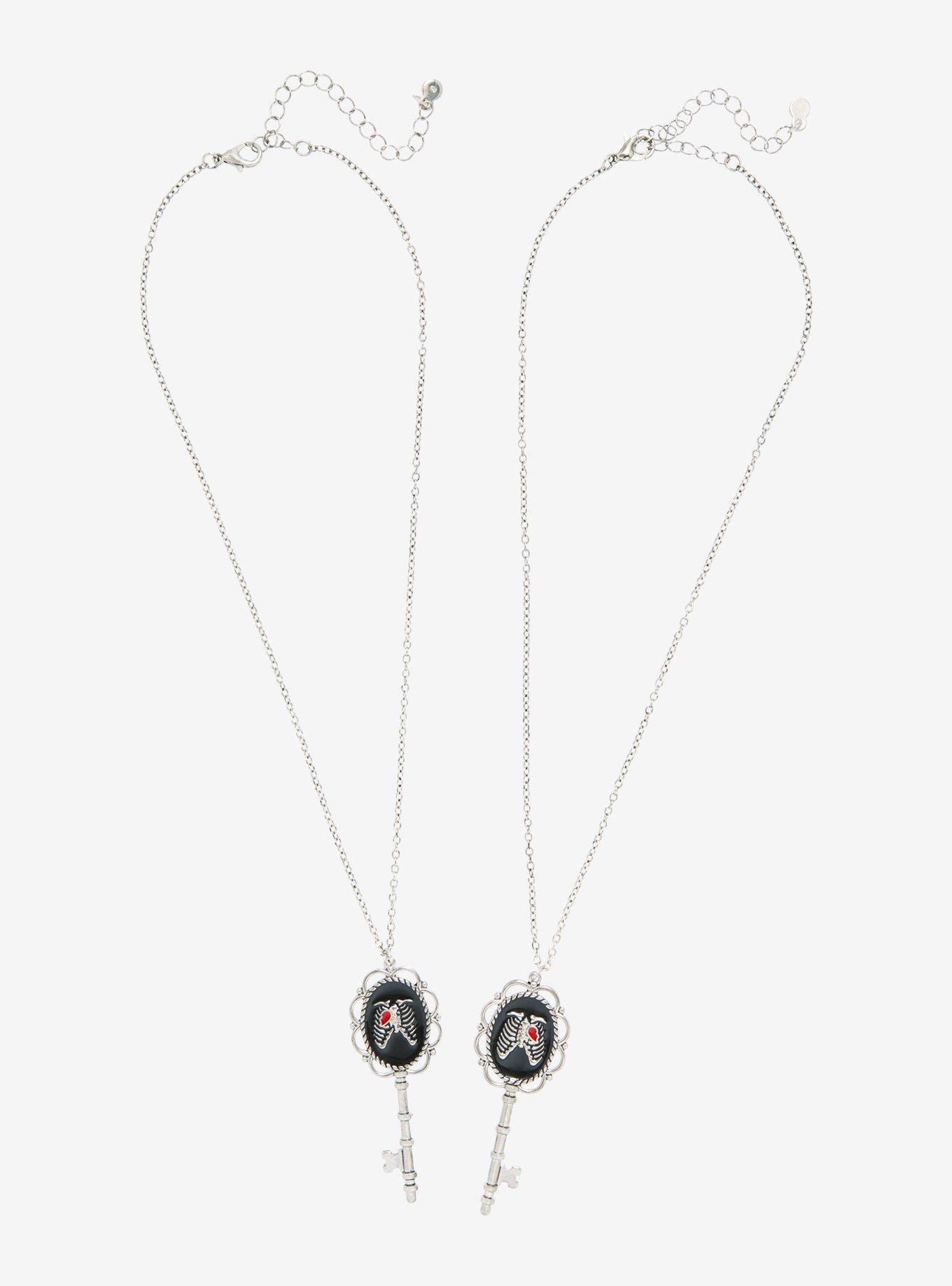 Rib Cage Keys Bestie Necklace Set, , alternate