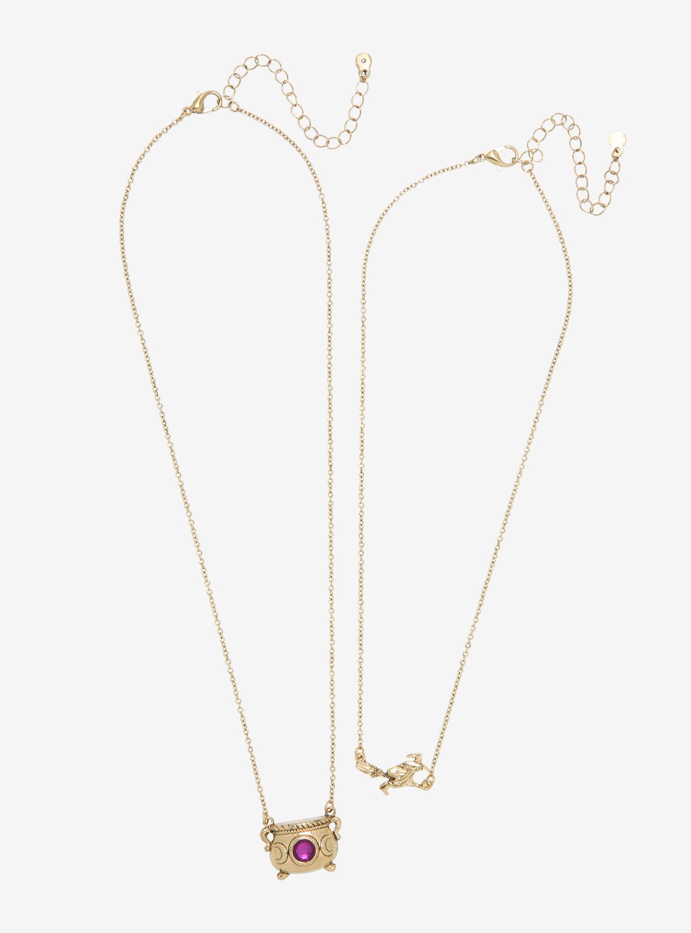 Witch & Cauldron Necklace Set, , alternate