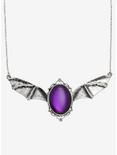 Bat Wing Crystal Necklace, , alternate