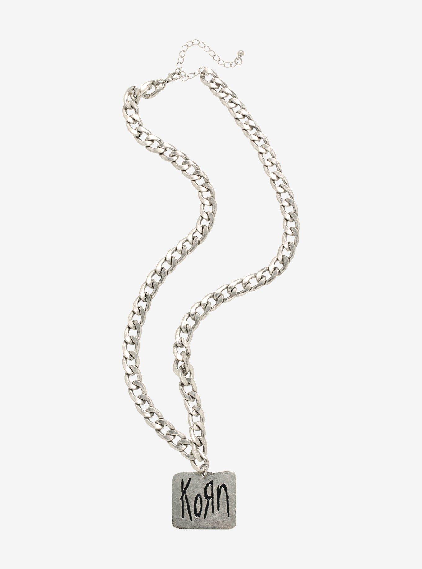 Korn Nameplate Chunky Chain Necklace, , alternate