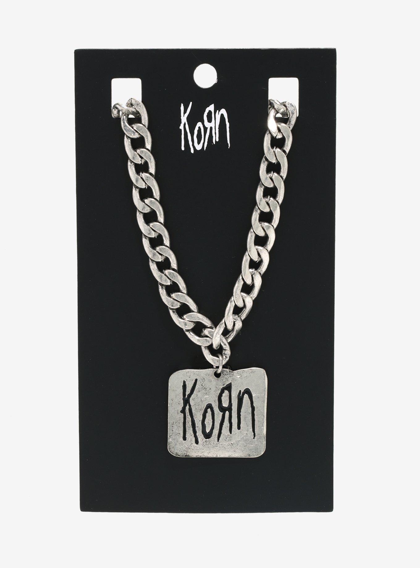 Korn Nameplate Chunky Chain Necklace, , alternate