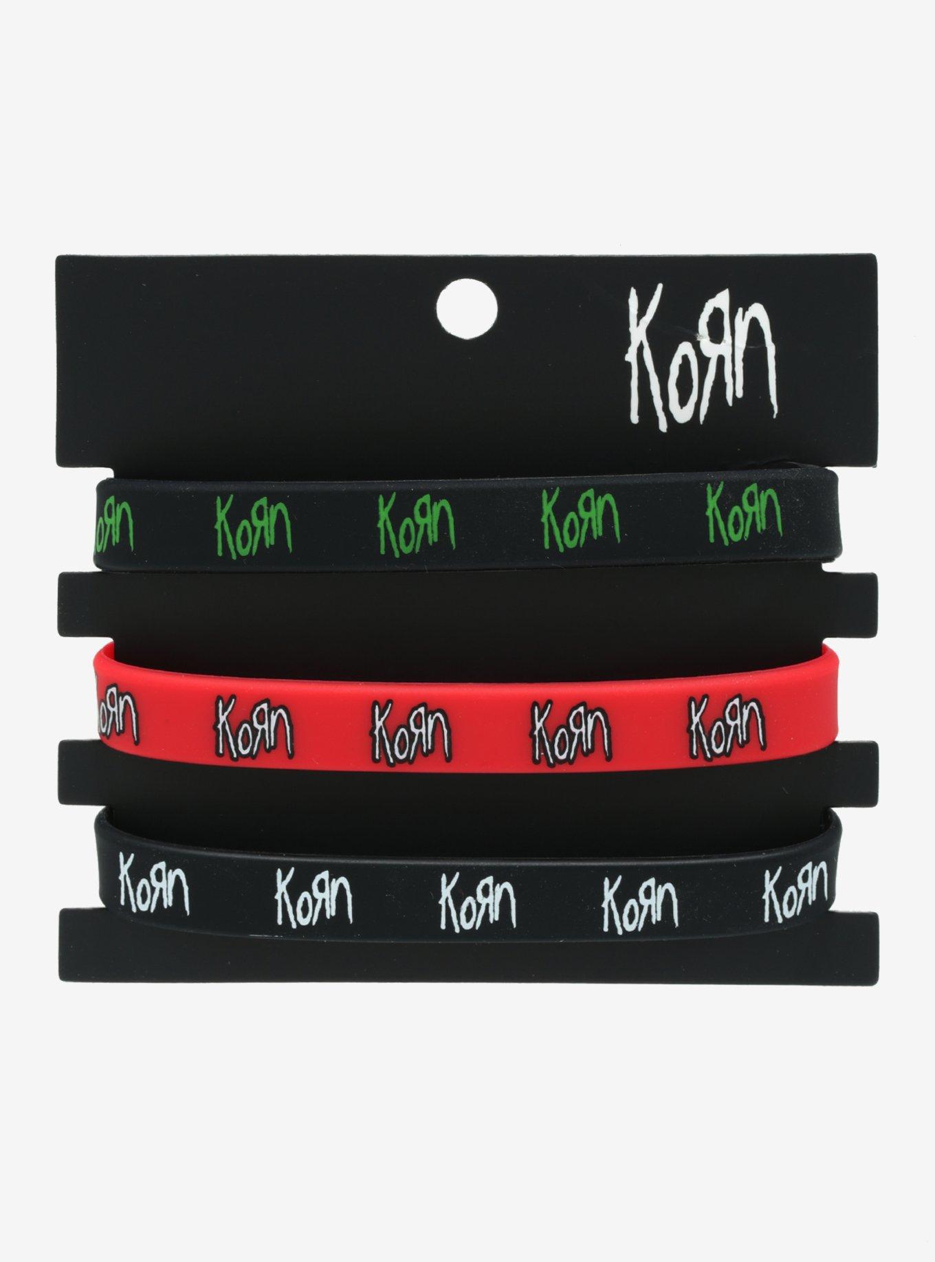 Korn Logo Rubber Bracelet Set, , alternate