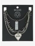 HIM Nameplate Heart Necklace Set, , alternate