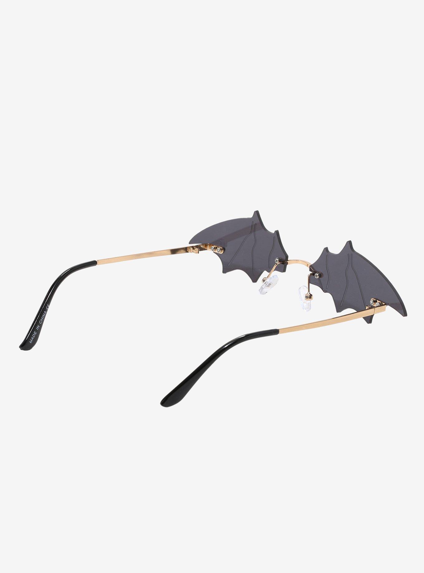 Black Bat Wing Sunglasses, , alternate
