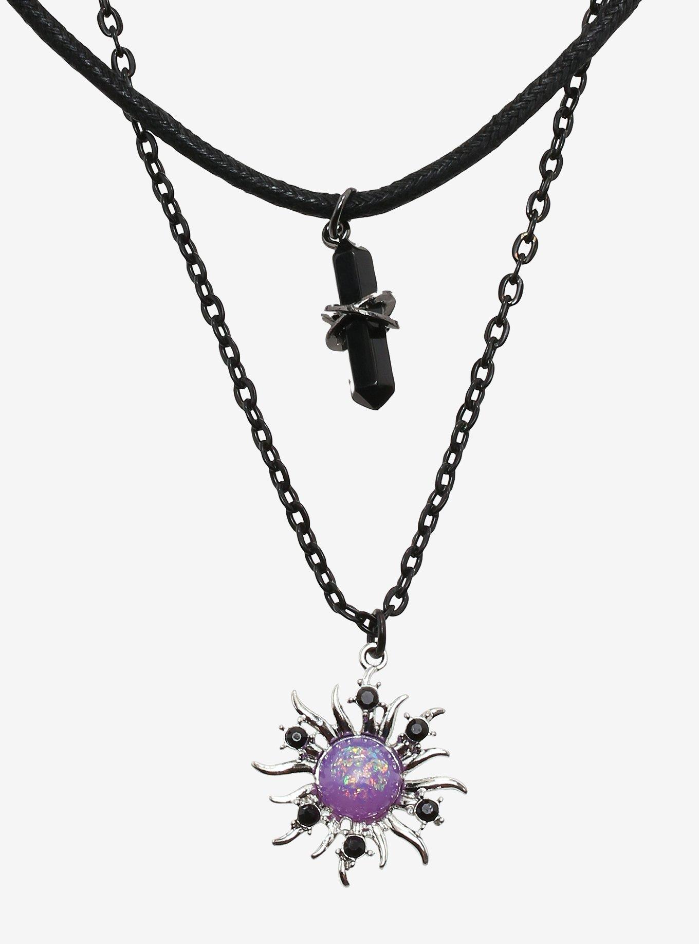 Sun Crystal Necklace Set, , alternate